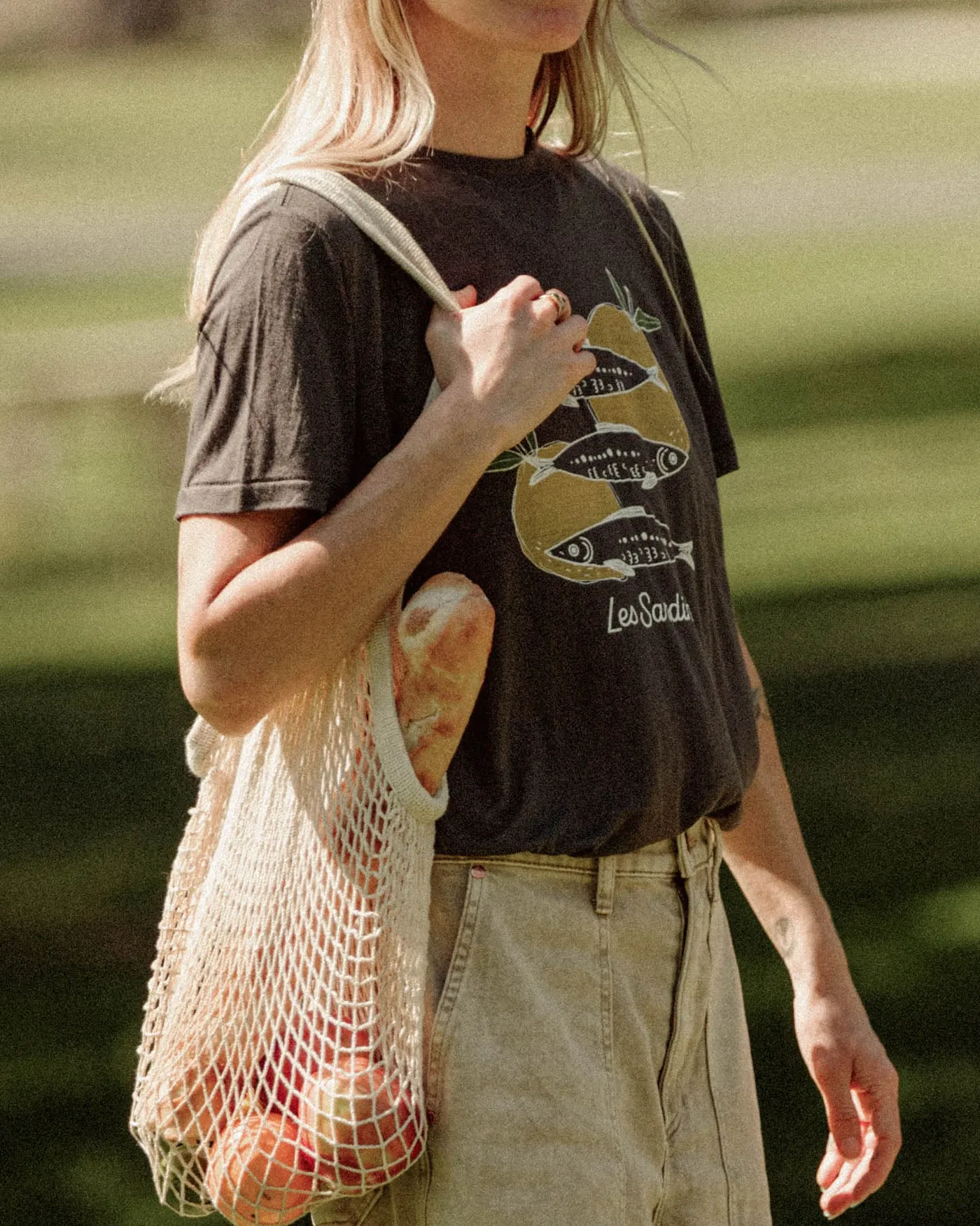 Women's Les Sardines Vintage Tissue Tee sold by Junk Food Clothing product image thumbnail 4