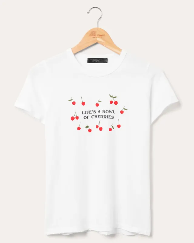 Women's Life's a Bowl of Cherries Original Tee sold by Junk Food Clothing