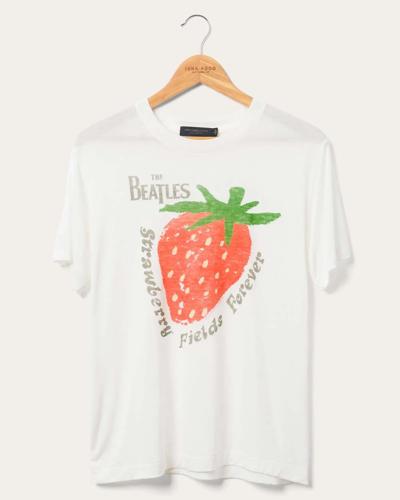 Women's The Beatles Strawberry Fields Forever Vintage Tissue Tee sold by Junk Food Clothing