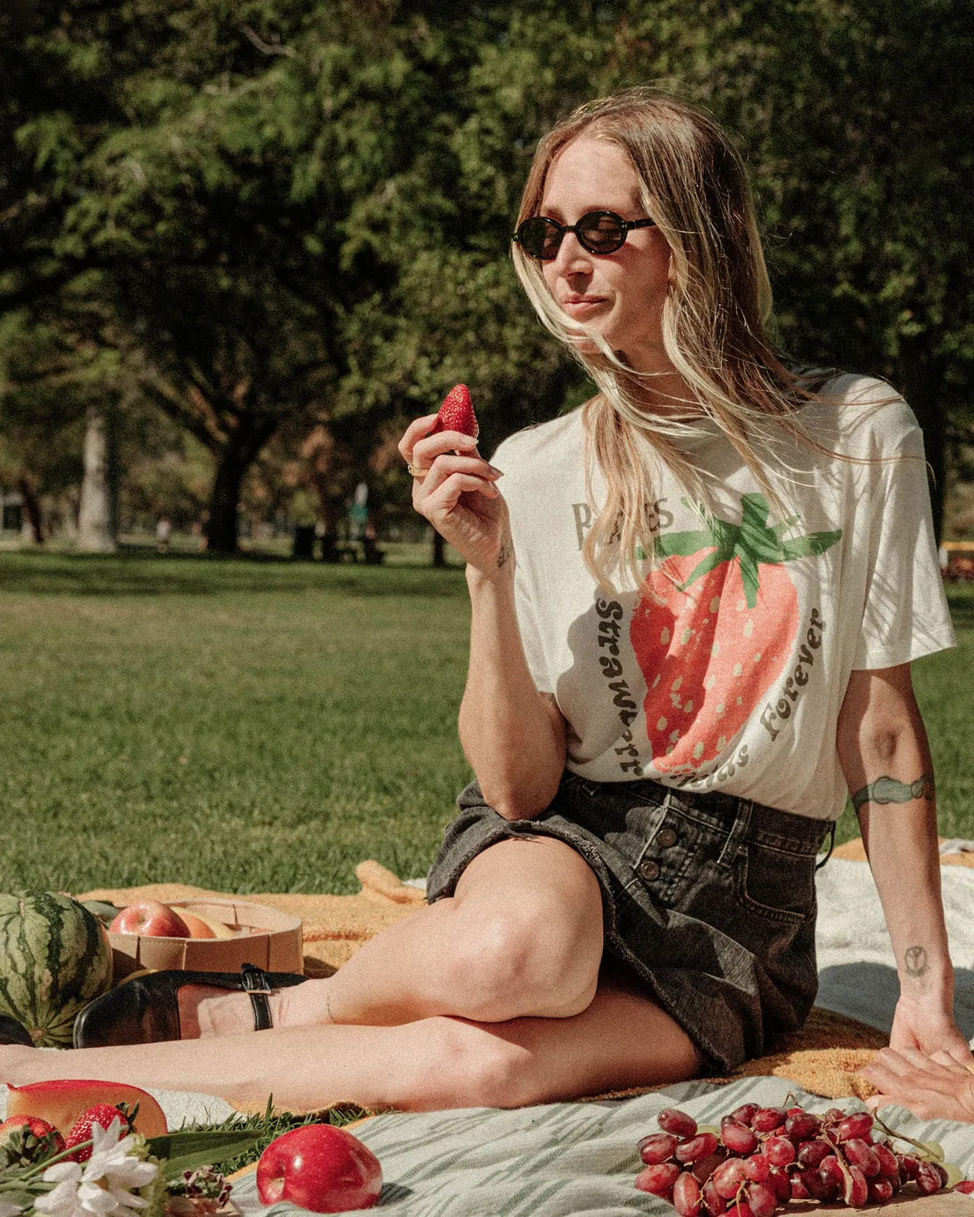 Women's The Beatles Strawberry Fields Forever Vintage Tissue Tee sold by Junk Food Clothing product image thumbnail 2