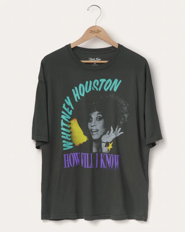 Whitney Houston How Will I Know Oversized Tee sold by Junk Food Clothing