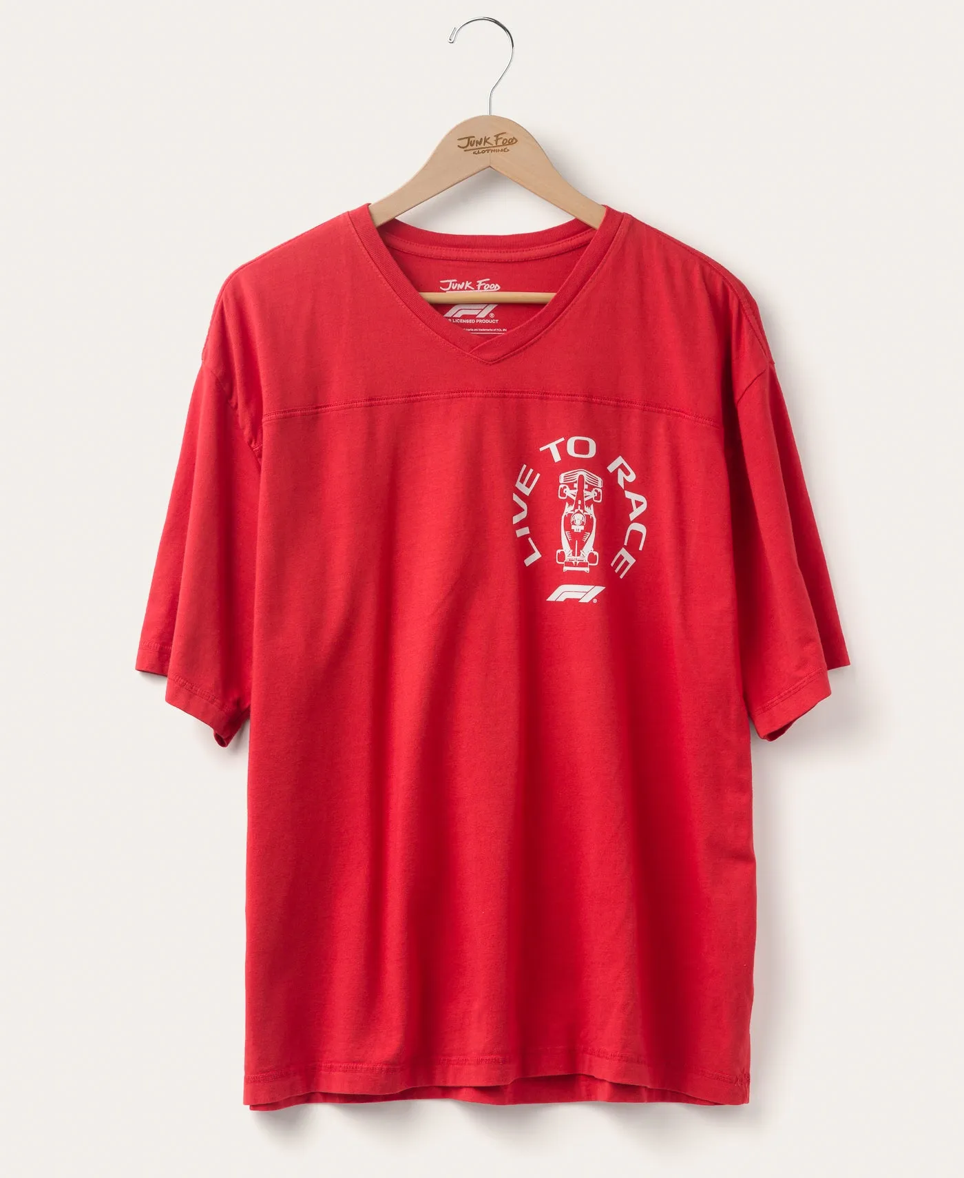 F1 Live to Race Hockey Tee sold by Junk Food Clothing