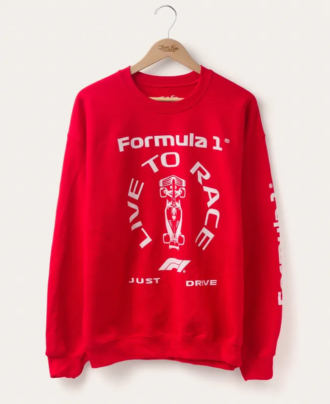 F1 Live to Race Flea Market Fleece sold by Junk Food Clothing
