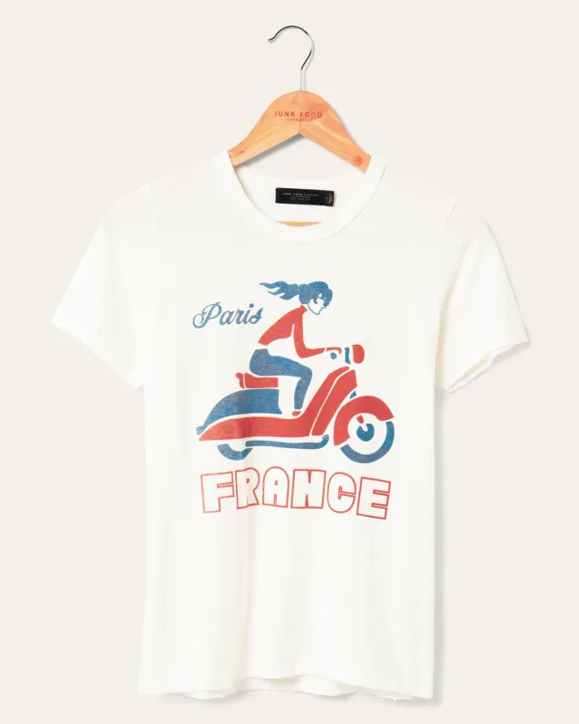 Women's Paris France Original Tee sold by Junk Food Clothing
