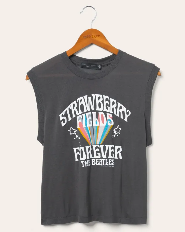 Women's The Beatles Strawberry Fields Forever Vintage Tissue Tank sold by Junk Food Clothing