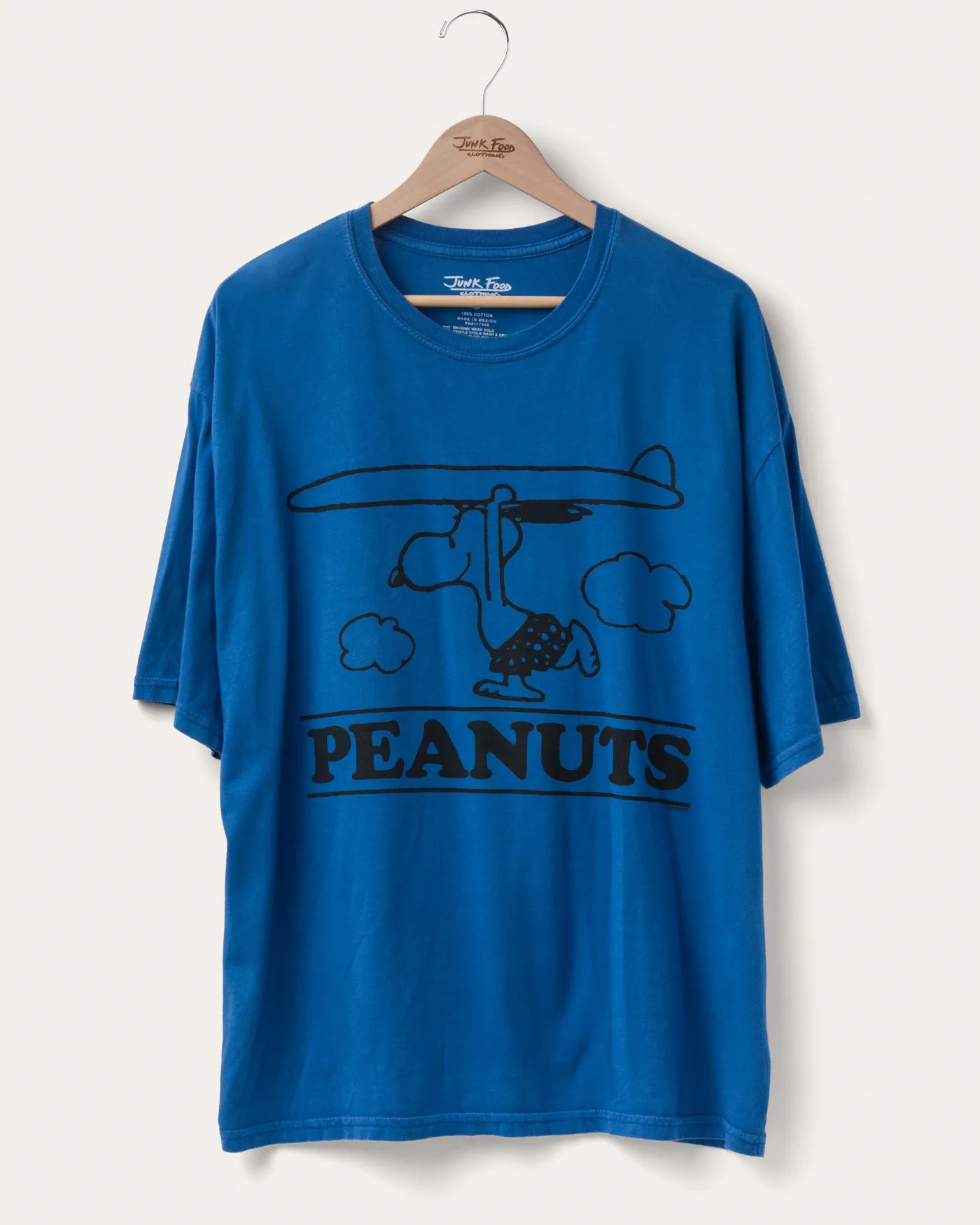 Peanuts Snoopy Surfboard Oversized Tee sold by Junk Food Clothing