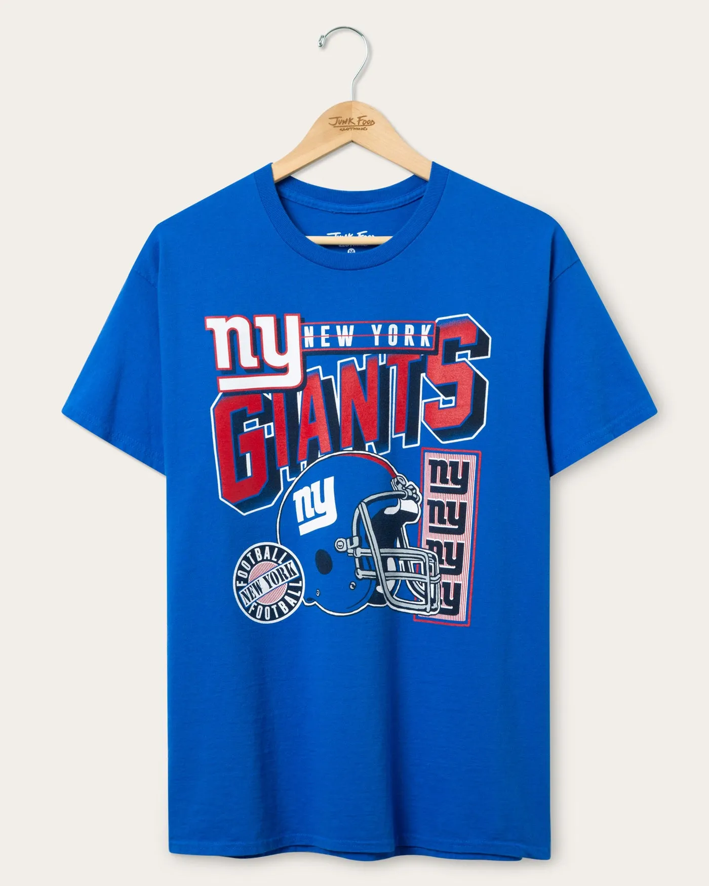 New York Giants Checkdown Flea Market Tee sold by Junk Food Clothing