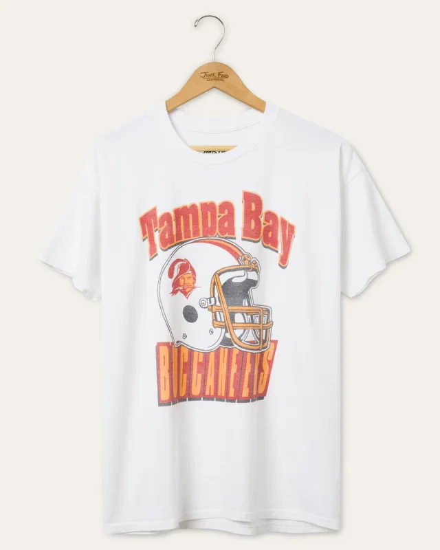 Tampa Bay Buccaneers Throwback Helmet Flea Market Tee sold by Junk Food Clothing