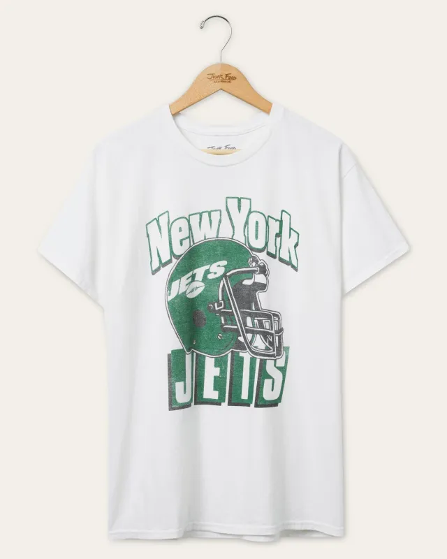 New York Jets Throwback Helmet Flea Market Tee sold by Junk Food Clothing