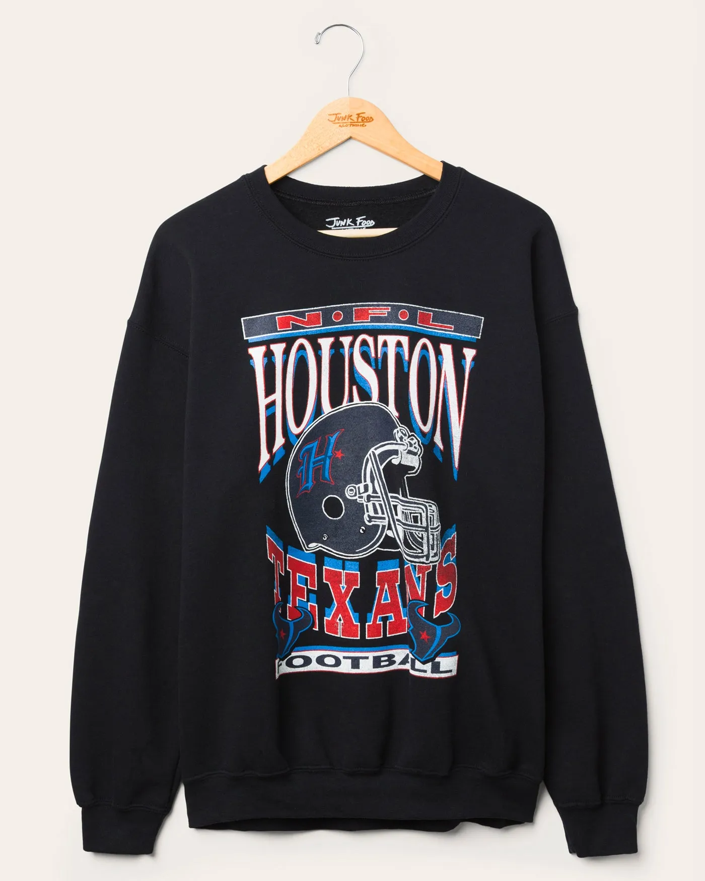 Houston Texans Helmet Flea Market Crew Fleece sold by Junk Food Clothing