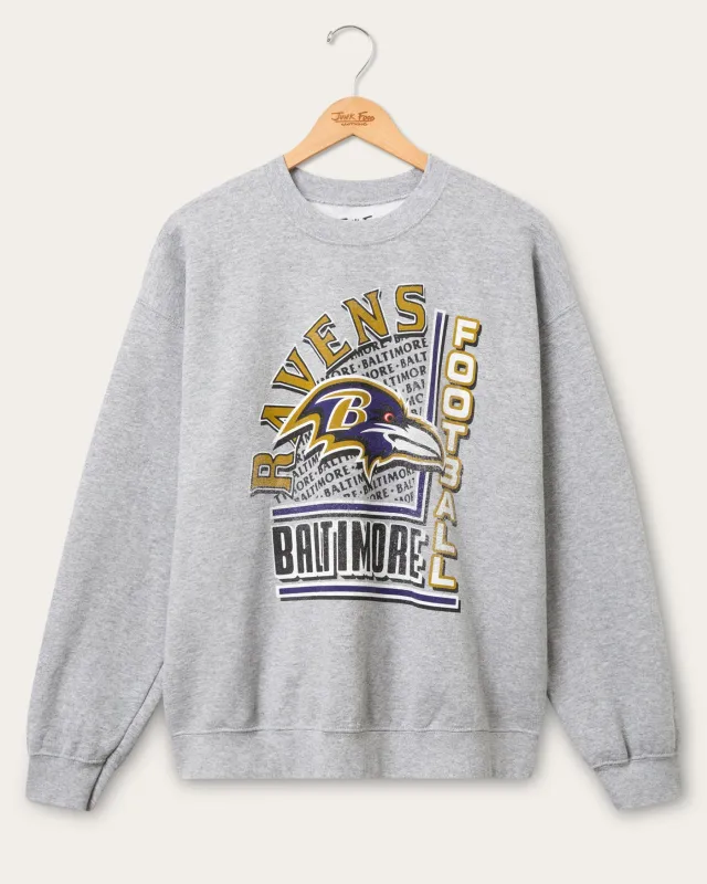 Baltimore Ravens Backfield Flea Market Crew Fleece sold by Junk Food Clothing