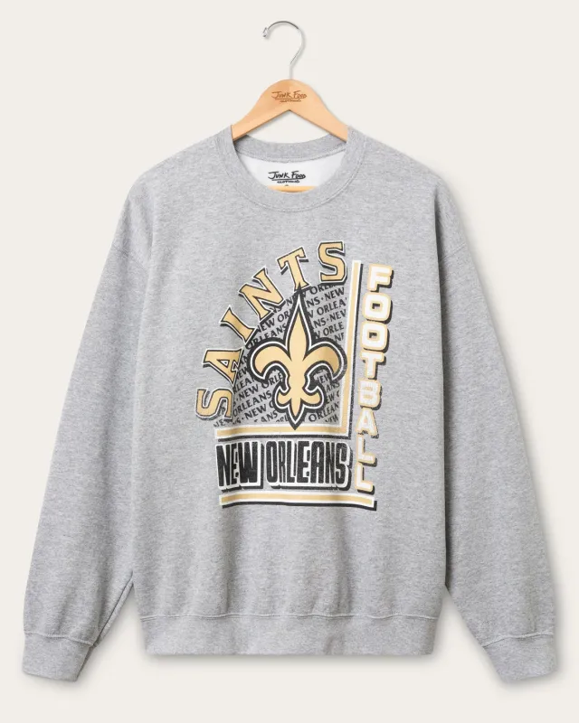 New Orleans Saints Backfield Flea Market Crew Fleece sold by Junk Food Clothing