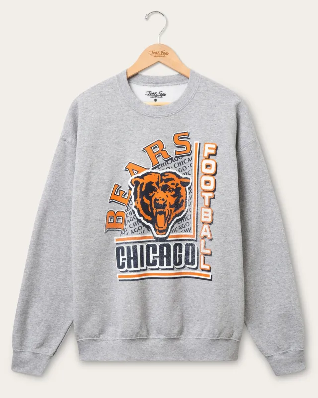 Chicago Bears Backfield Flea Market Crew Fleece sold by Junk Food Clothing