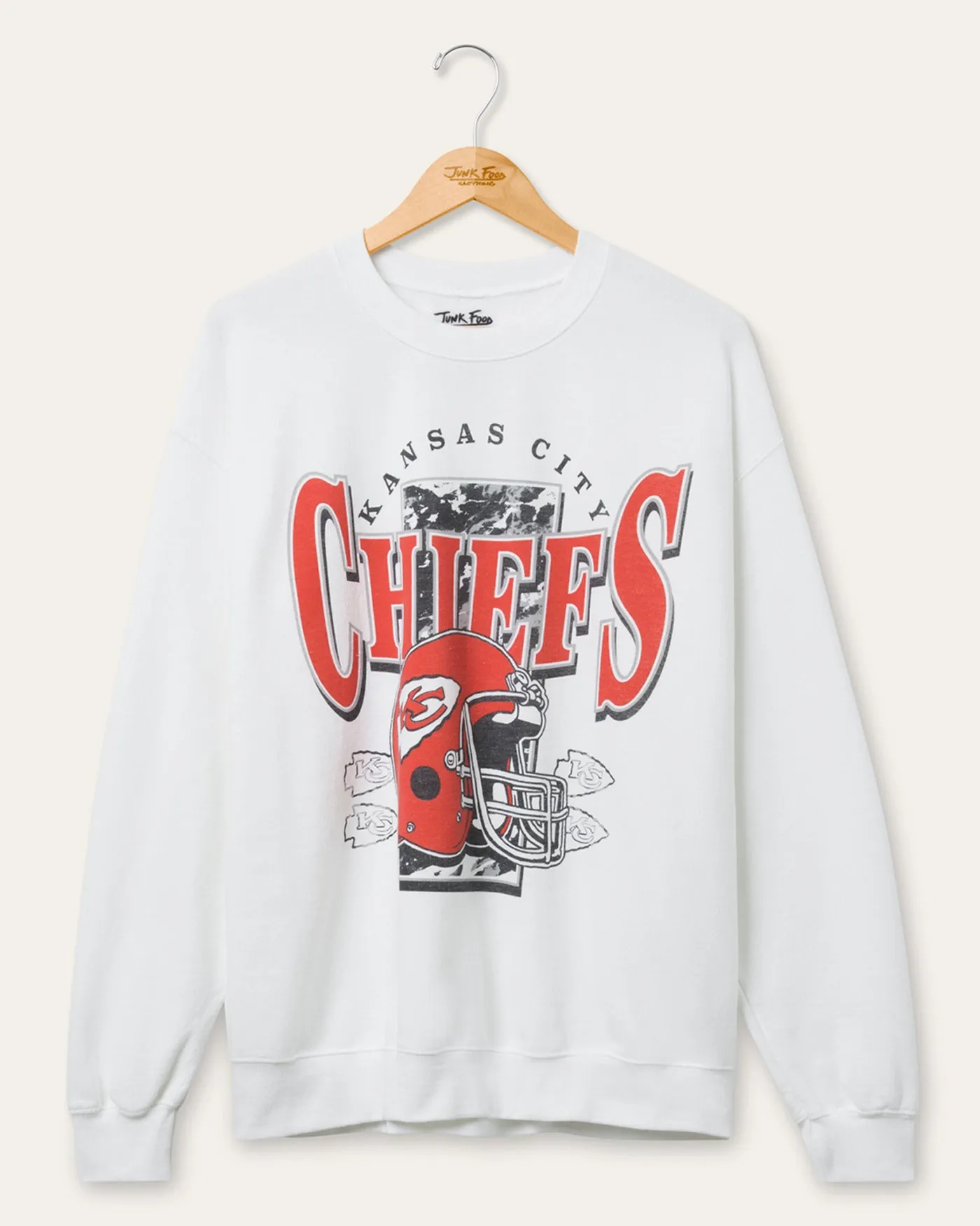 Kansas City Chiefs Conversion Flea Market Crew Fleece sold by Junk Food Clothing