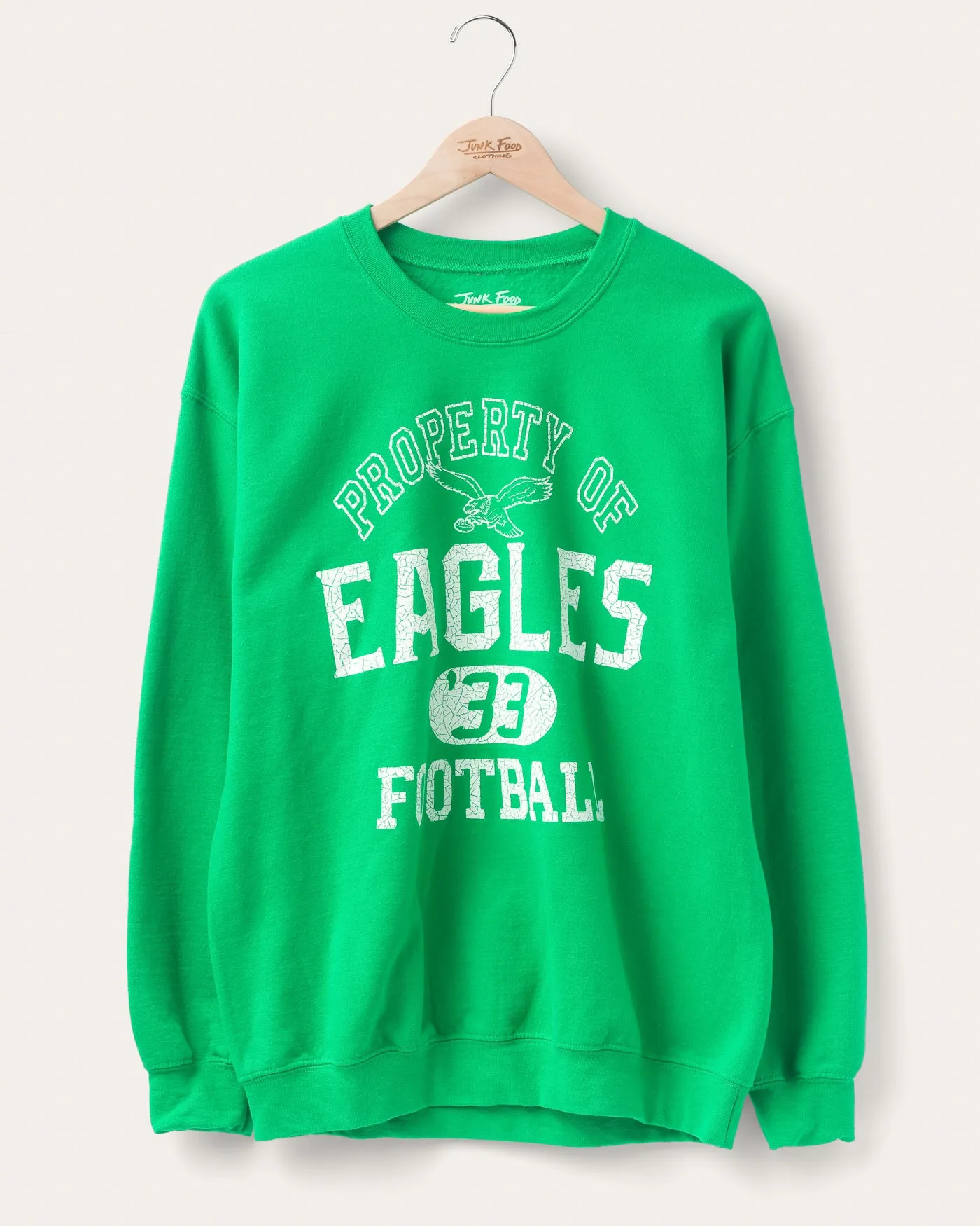 Philadelphia Eagles Property Flea Market Crew Fleece sold by Junk Food Clothing