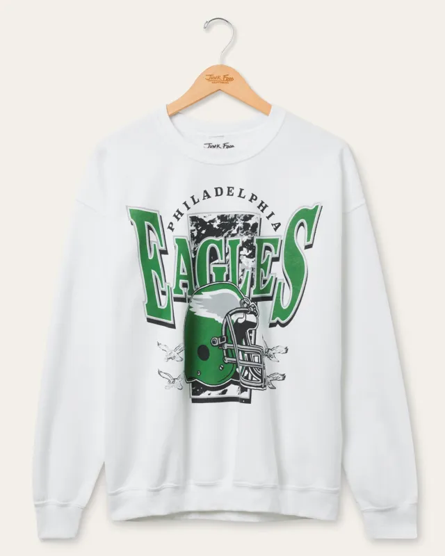 Philadelphia Eagles Conversion Flea Market Crew Fleece sold by Junk Food Clothing