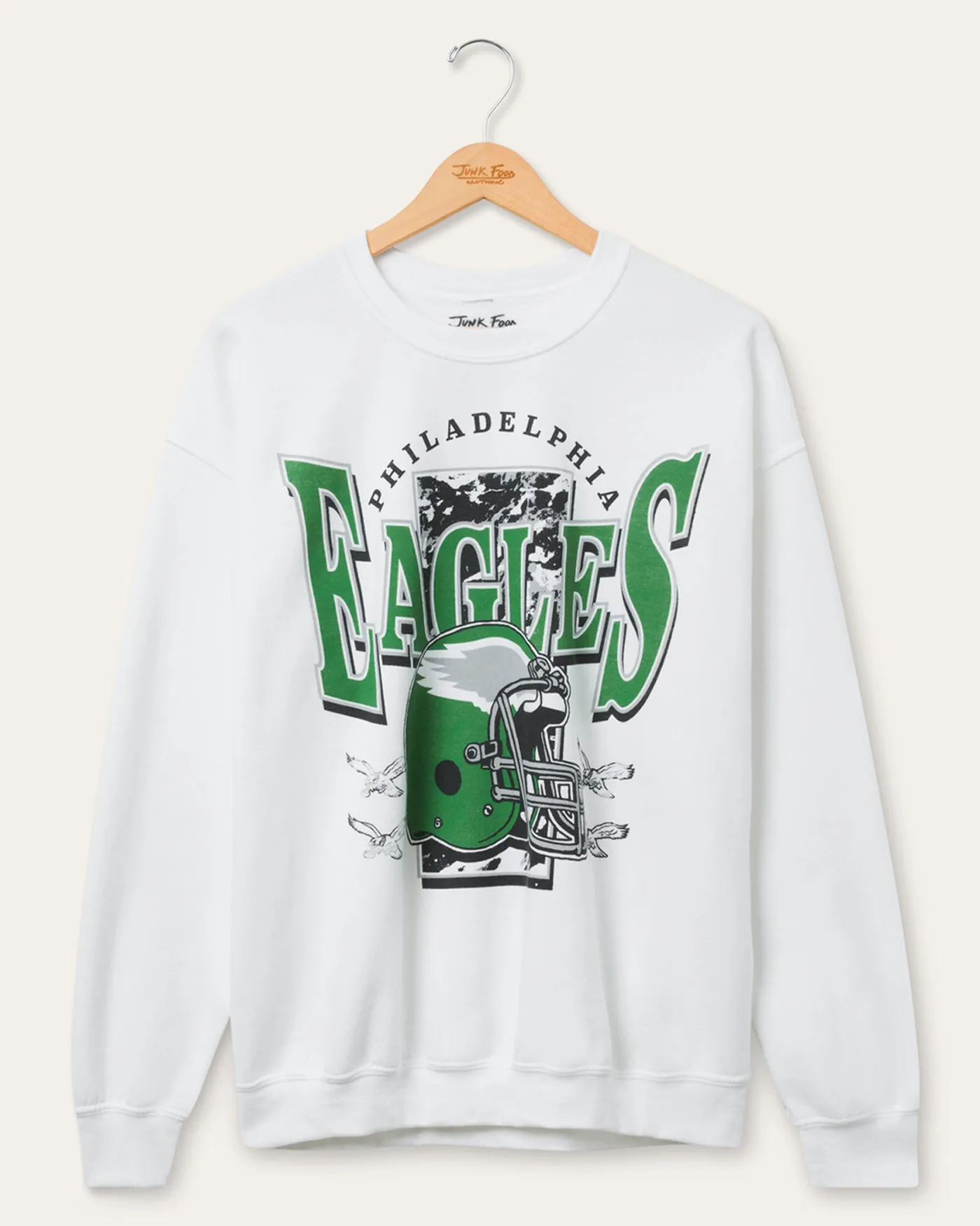 Philadelphia Eagles Conversion Flea Market Crew Fleece sold by Junk Food Clothing