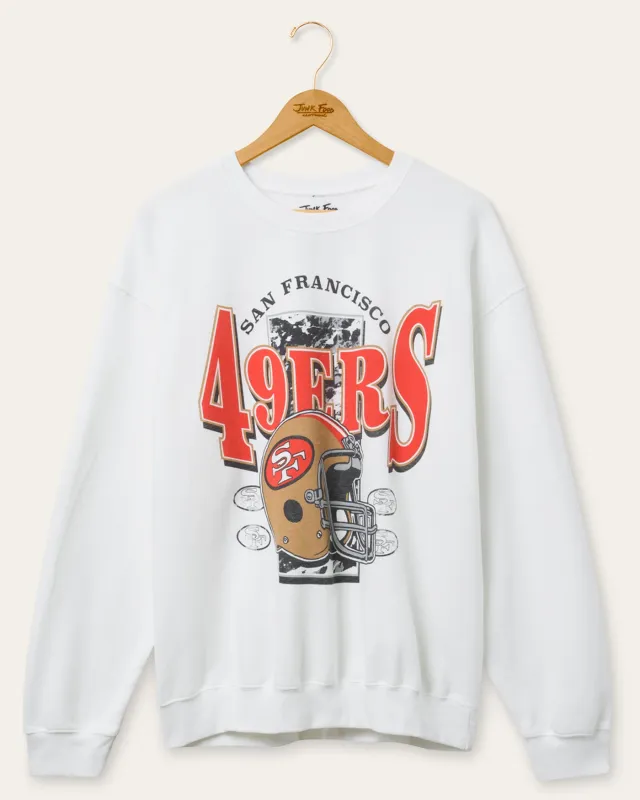 San Francisco 49ers Conversion Flea Market Crew Fleece sold by Junk Food Clothing