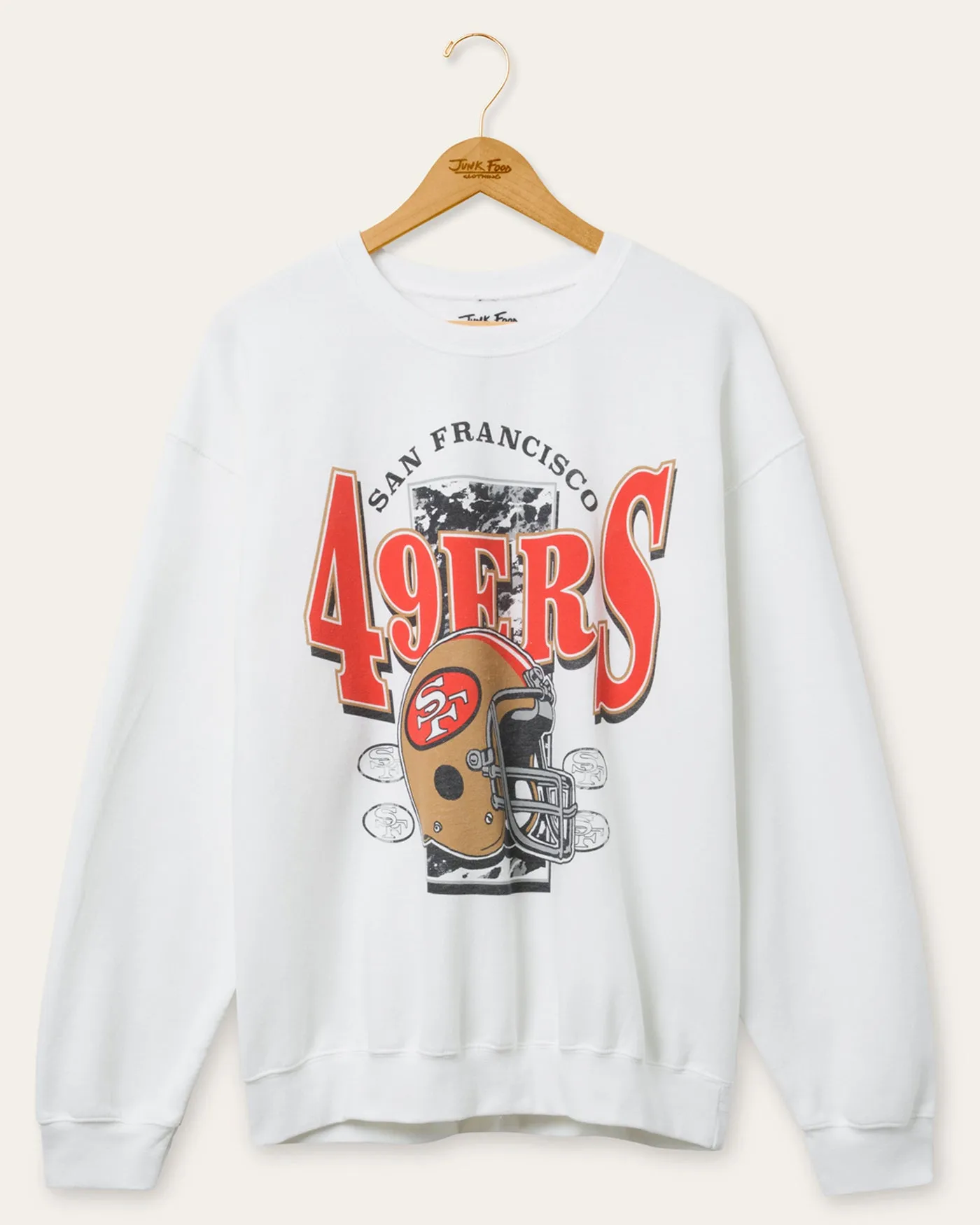 San Francisco 49ers Conversion Flea Market Crew Fleece sold by Junk Food Clothing