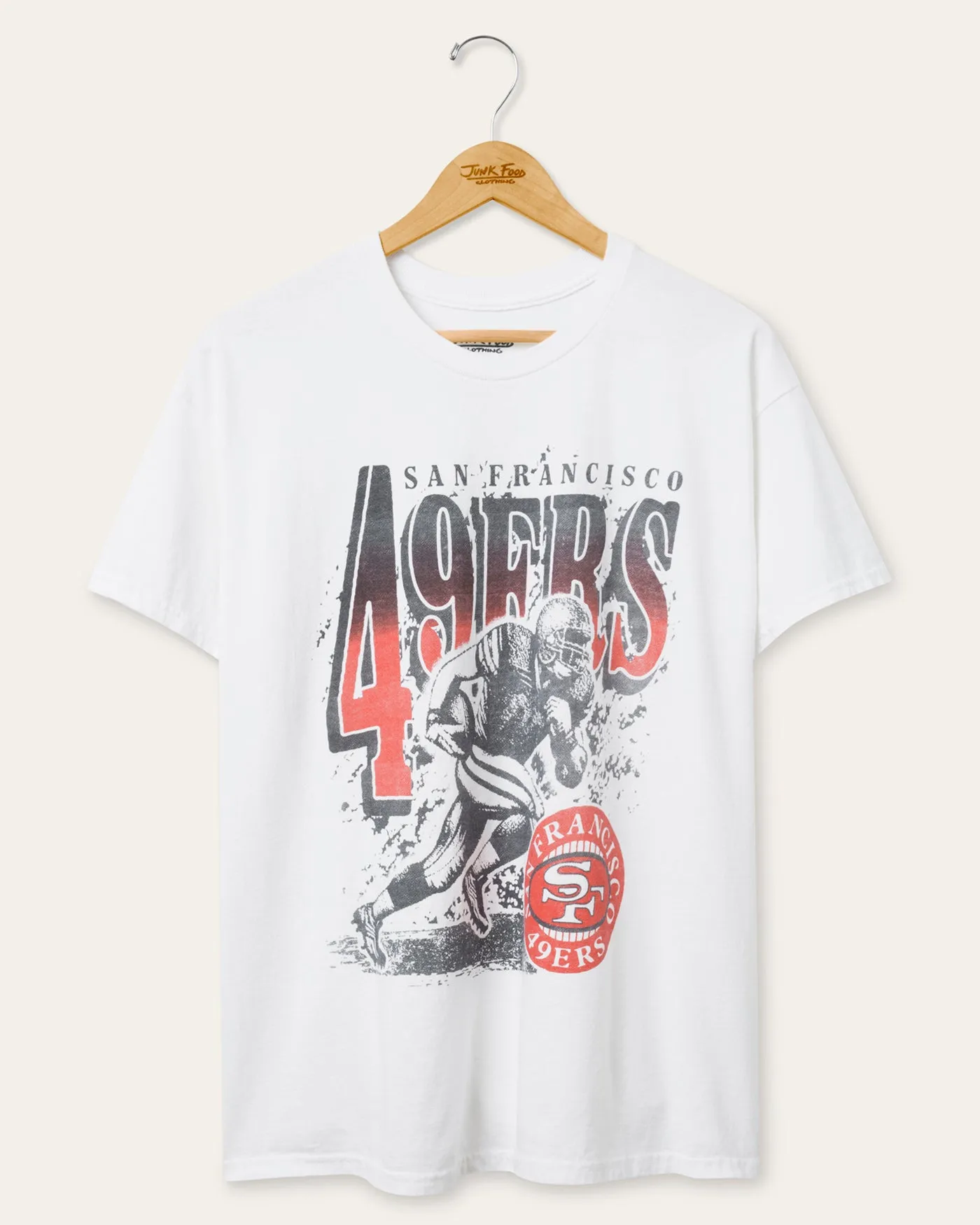 San Francisco 49ers Rushing Flea Market Tee sold by Junk Food Clothing