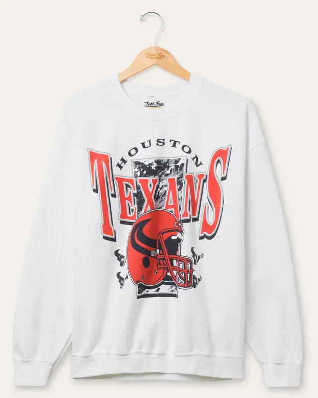 Houston Texans Conversion Flea Market Crew Fleece sold by Junk Food Clothing
