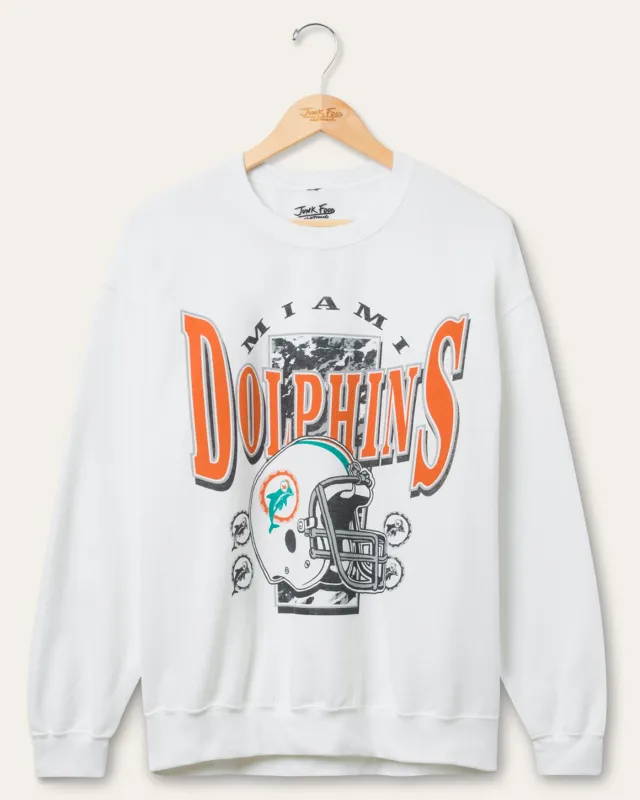 Miami Dolphins Conversion Flea Market Crew Fleece sold by Junk Food Clothing
