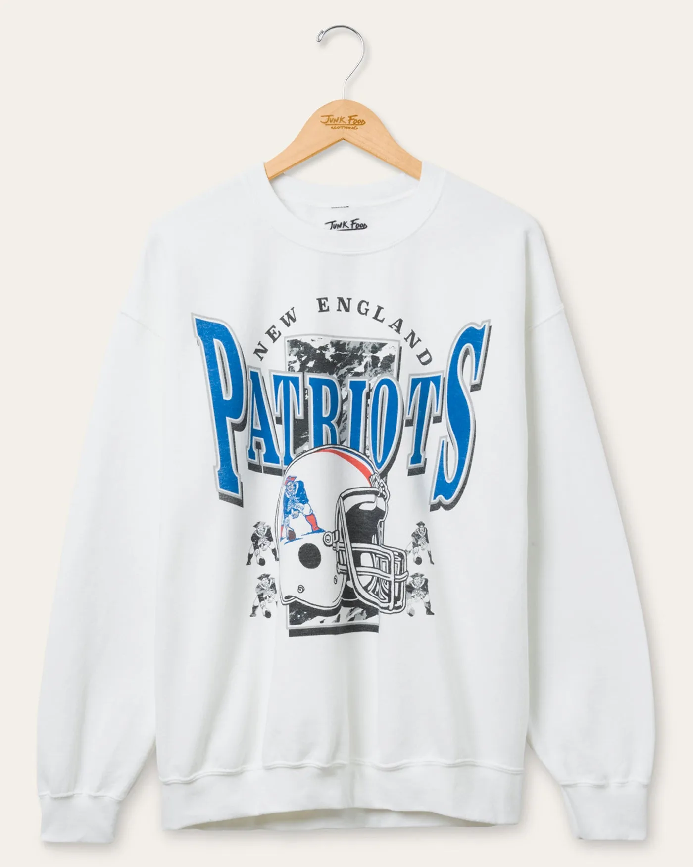 New England Patriots Conversion Flea Market Crew Fleece sold by Junk Food Clothing