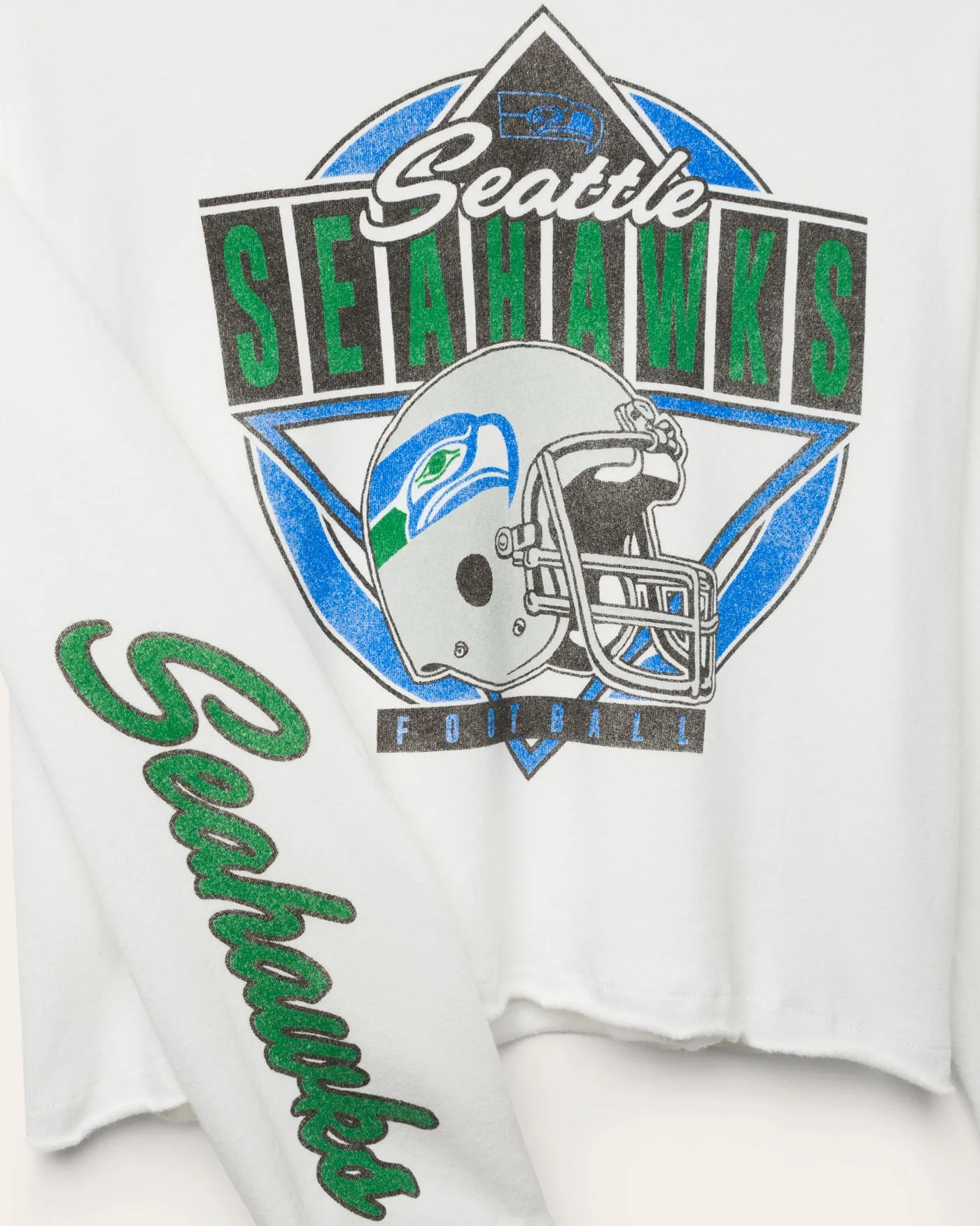Women's Seattle Seahawks Helmet Crop Fleece sold by Junk Food Clothing product image thumbnail 3