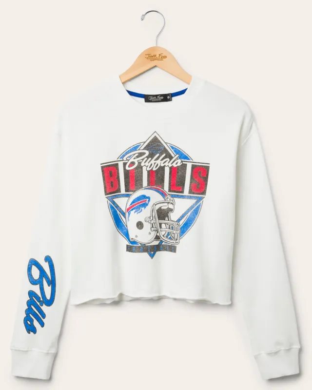 Women's Buffalo Bills Helmet Crop Fleece sold by Junk Food Clothing