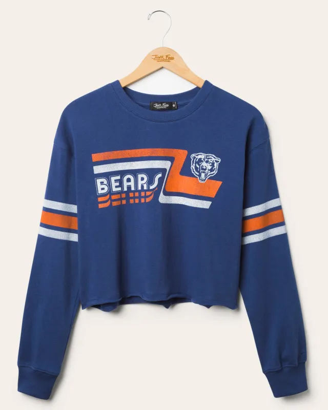 Women's Chicago Bears Retro Crop Fleece sold by Junk Food Clothing