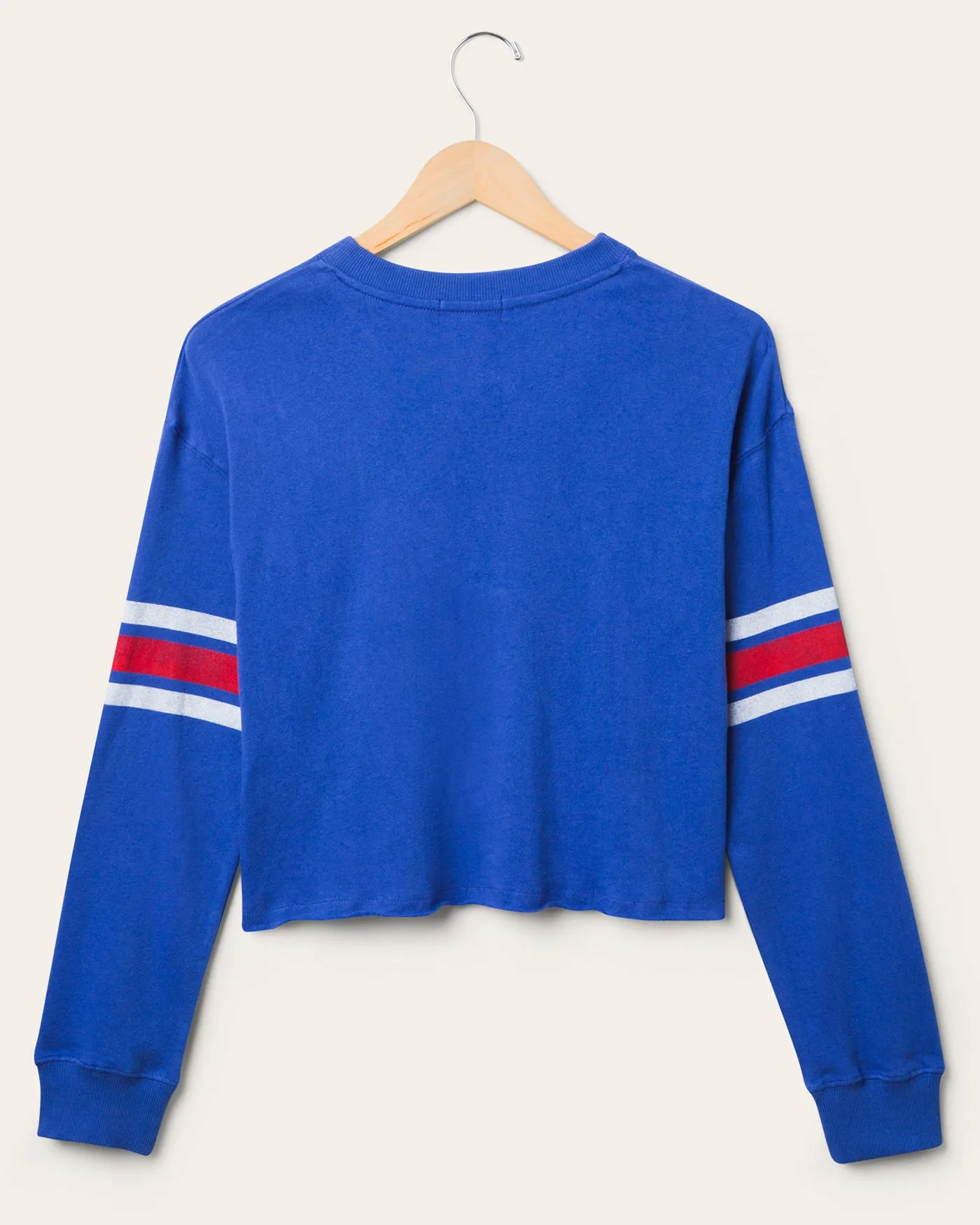 Women's New York Giants Retro Crop Fleece sold by Junk Food Clothing product image thumbnail 2
