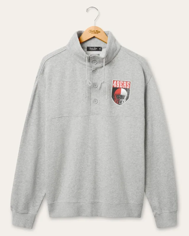 San Francisco 49ers Slant 1/4 Button Up Fleece made by Junk Food Clothing