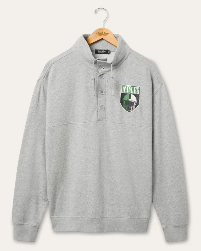 Philadelphia Eagles Slant 1/4 Button Up Fleece made by Junk Food Clothing