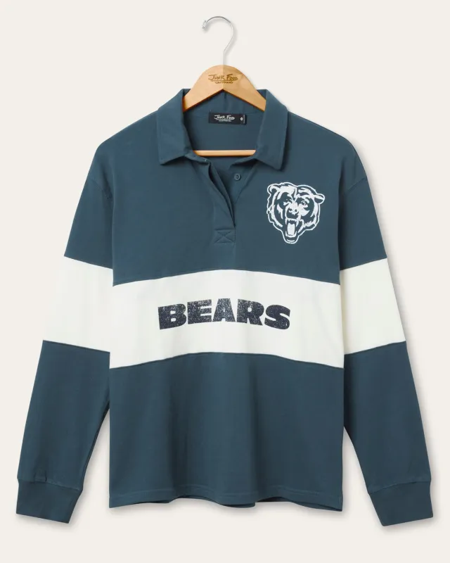 Women's Chicago Bears Rugby Long Sleeve sold by Junk Food Clothing