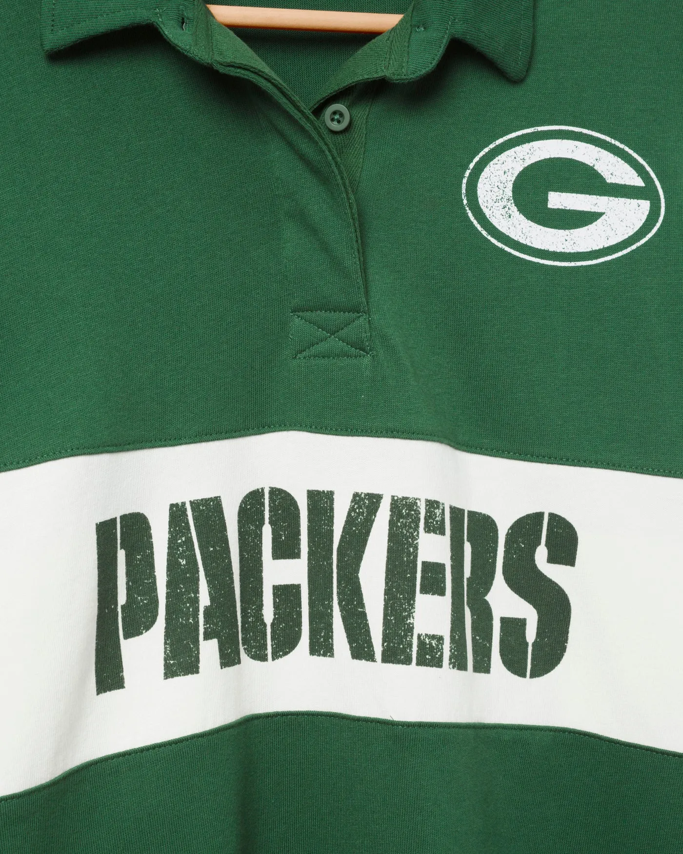 Women's Green Bay Packers Rugby Long Sleeve sold by Junk Food Clothing product image thumbnail 3