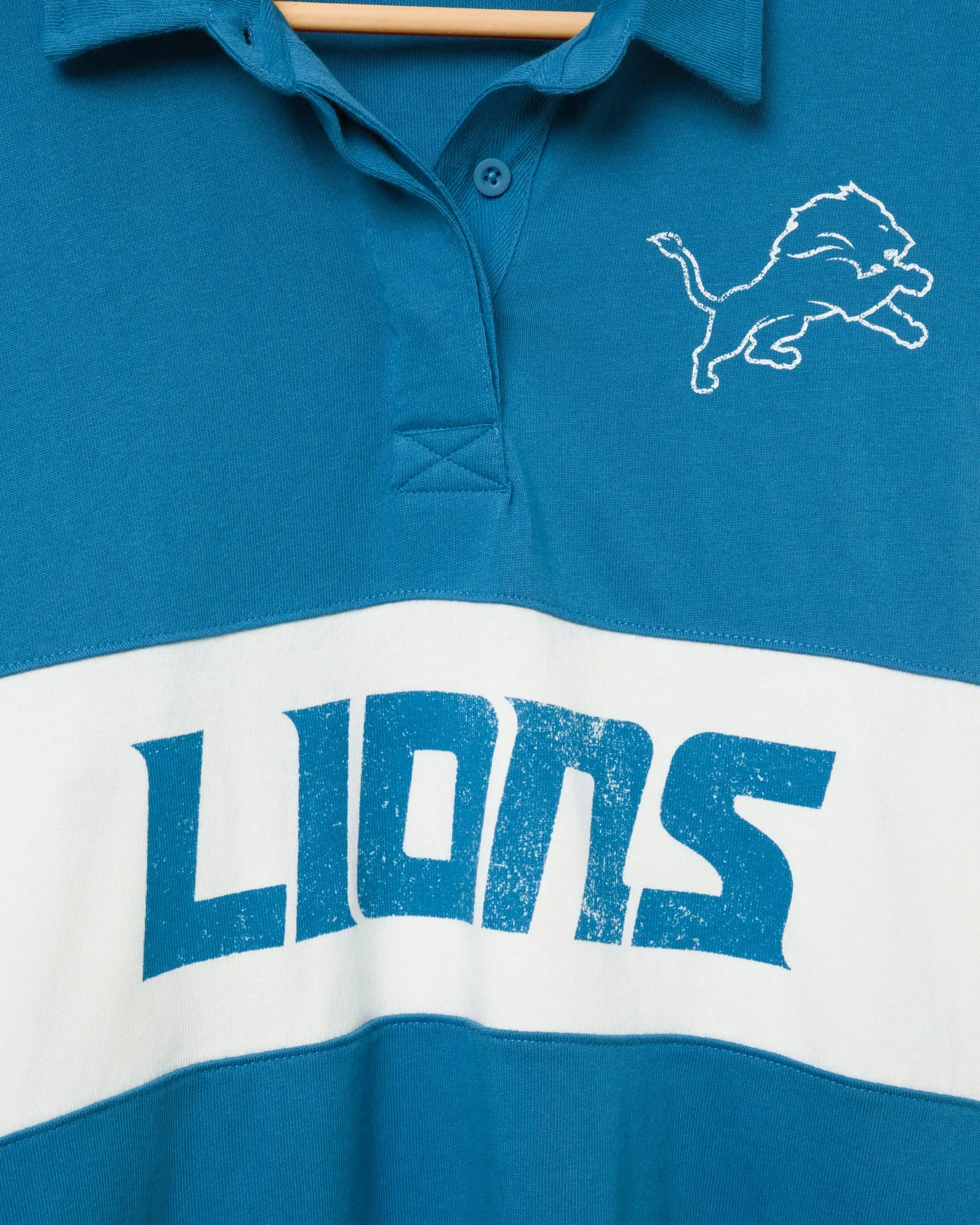 Women's Detroit Lions Rugby Long Sleeve sold by Junk Food Clothing product image thumbnail 3