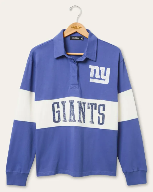 Women's New York Giants Rugby Long Sleeve sold by Junk Food Clothing
