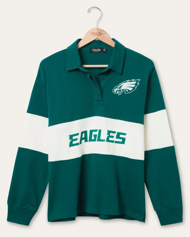 Women's Philadelphia Eagles Rugby Long Sleeve sold by Junk Food Clothing