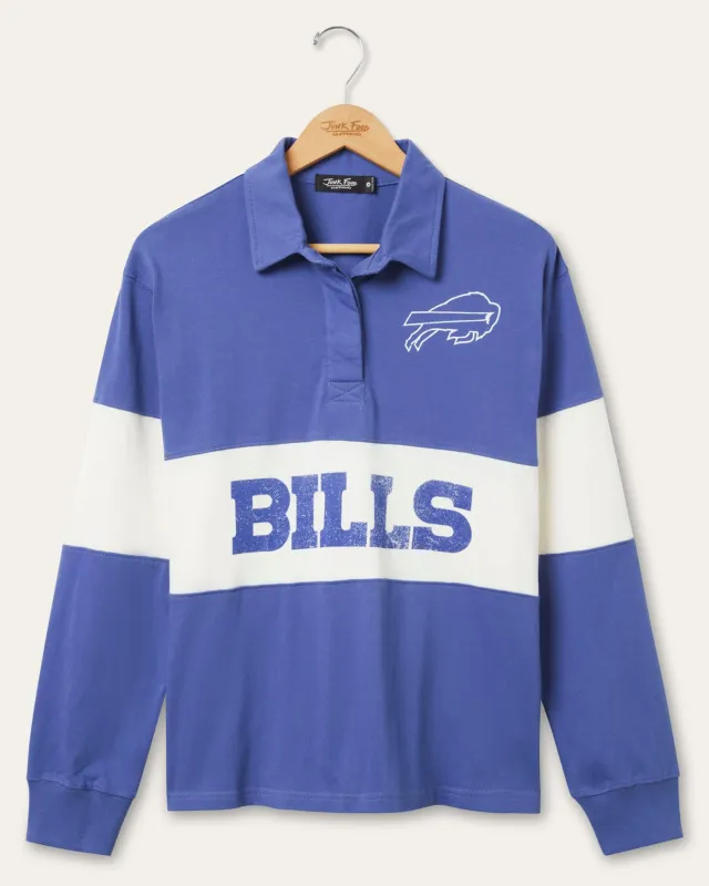 Women's Buffalo Bills Rugby Long Sleeve sold by Junk Food Clothing