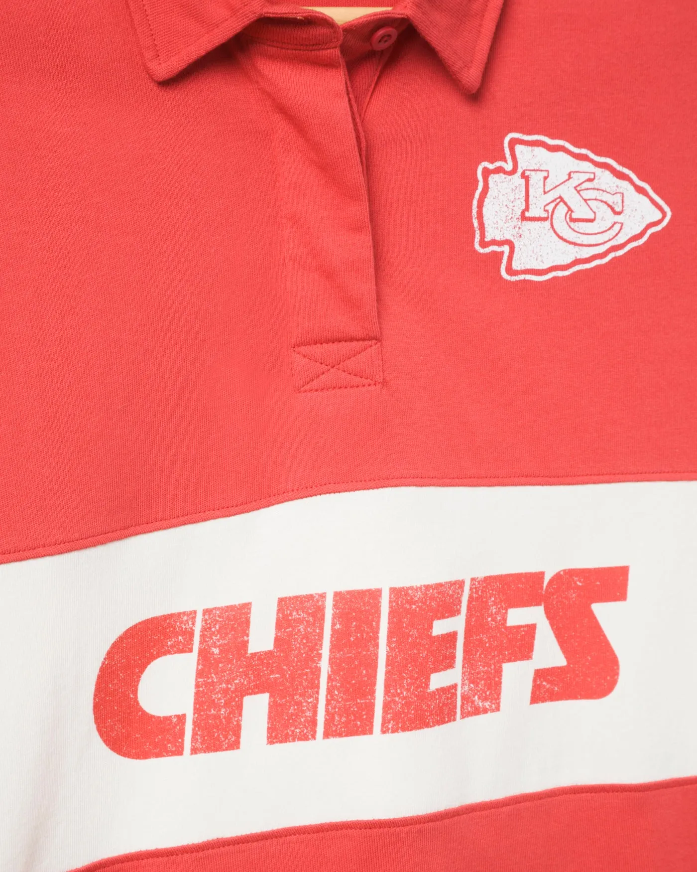 Women's Kansas City Chiefs Rugby Long Sleeve sold by Junk Food Clothing product image thumbnail 3