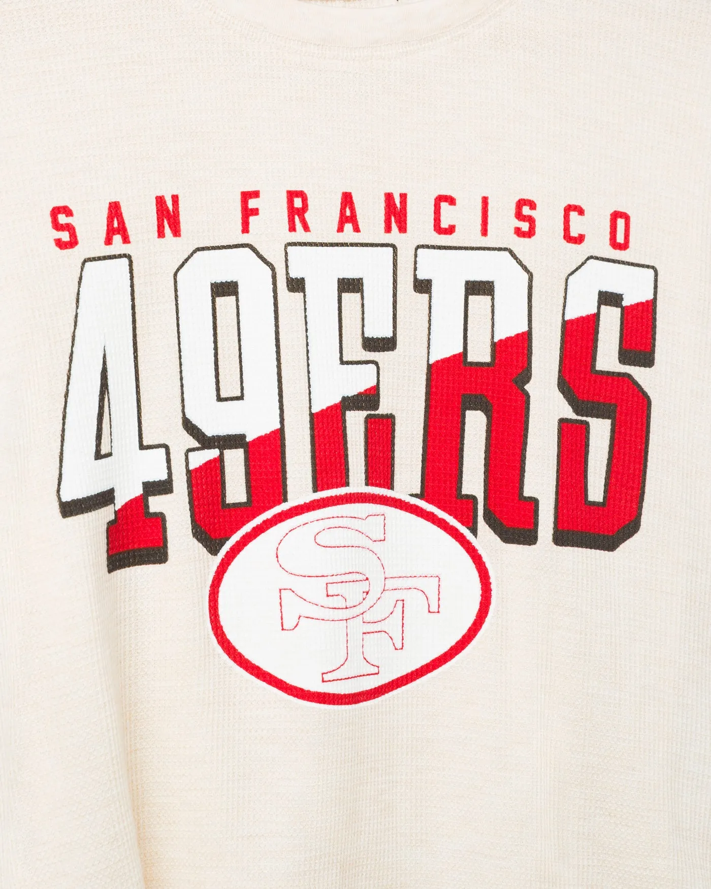Women's San Francisco 49ers Slant Crop Thermal sold by Junk Food Clothing product image thumbnail 3