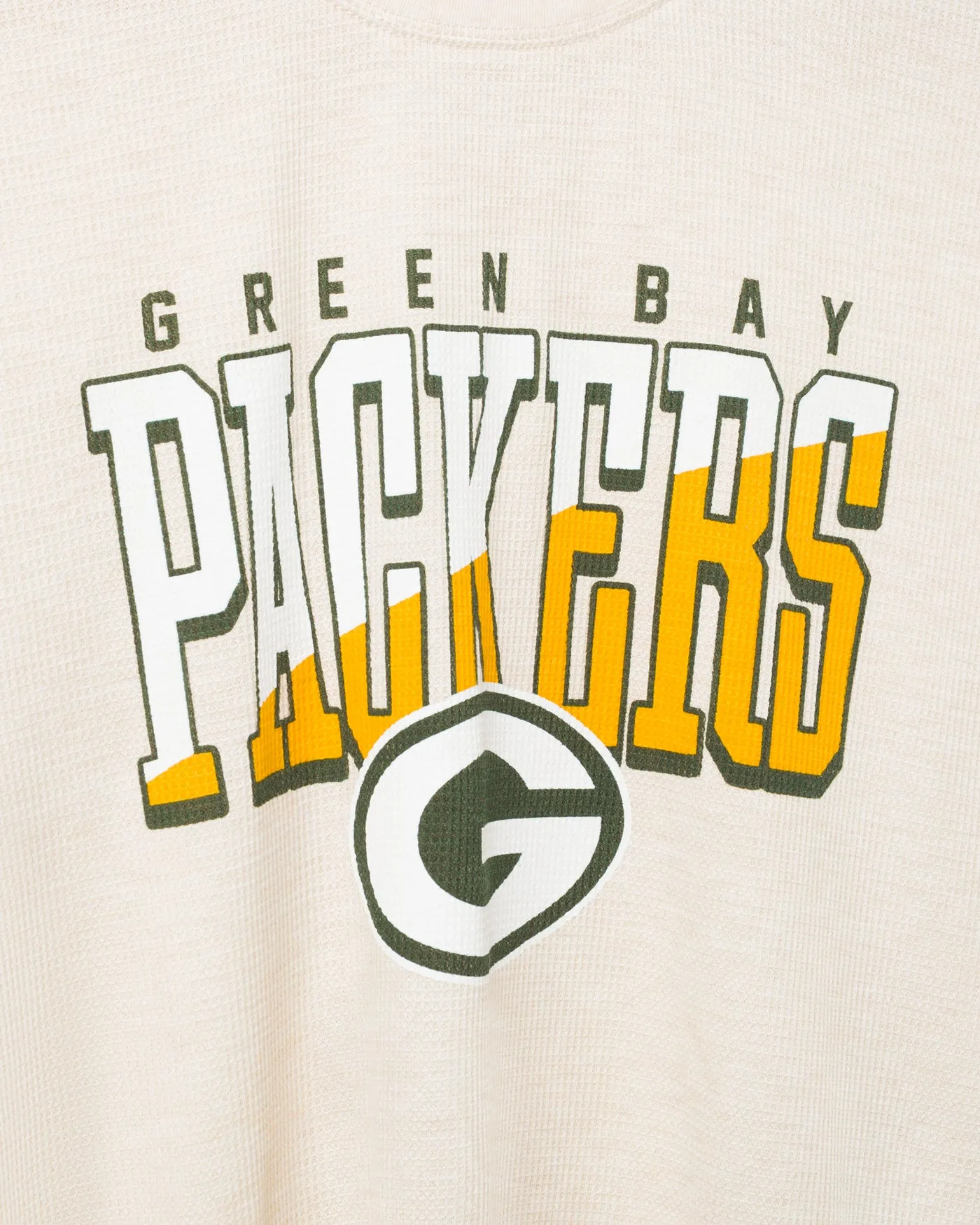 Women's Green Bay Packers Slant Crop Thermal sold by Junk Food Clothing product image thumbnail 3