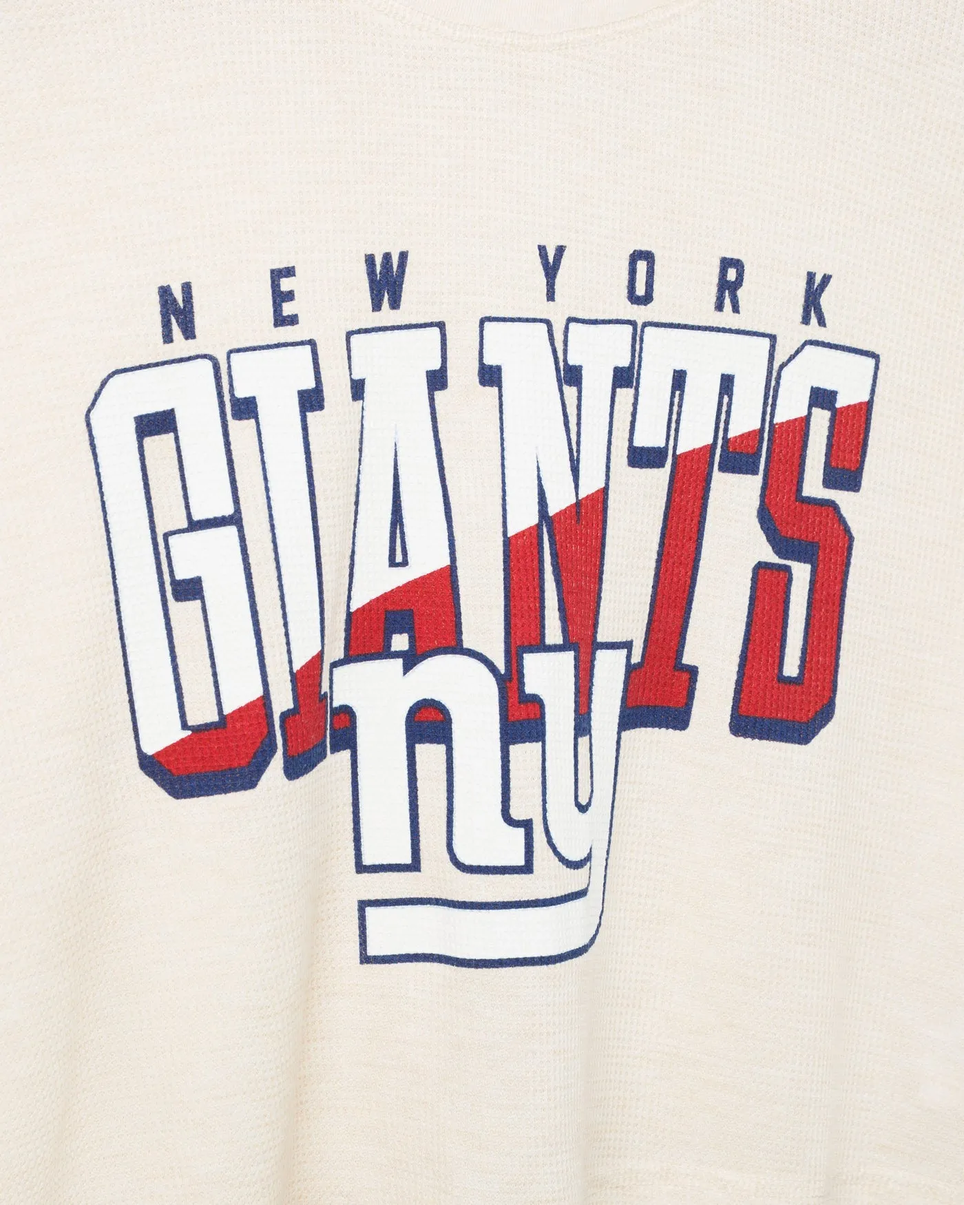 Women's New York Giants Slant Crop Thermal sold by Junk Food Clothing product image thumbnail 3