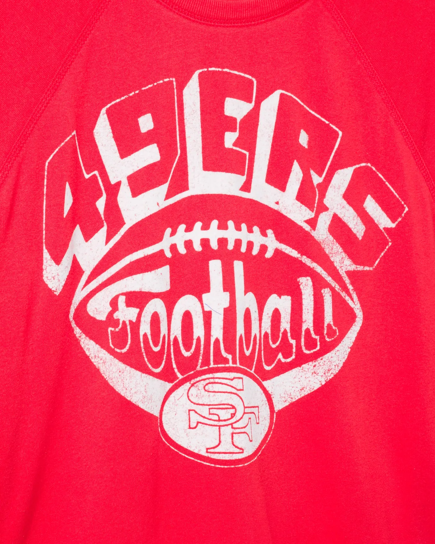 Women's San Francisco 49ers Football Raglan Crew Fleece sold by Junk Food Clothing product image thumbnail 3