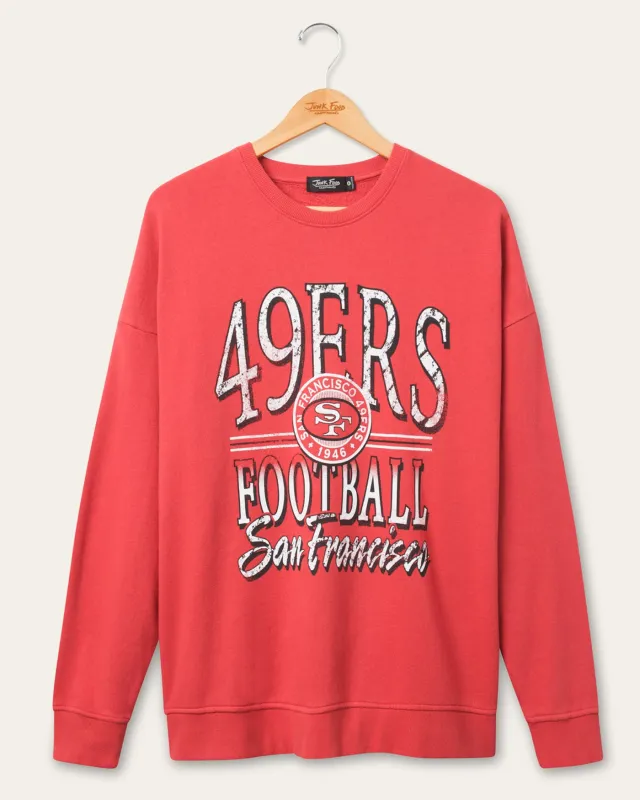 San Francisco 49ers Lateral Crew Fleece sold by Junk Food Clothing