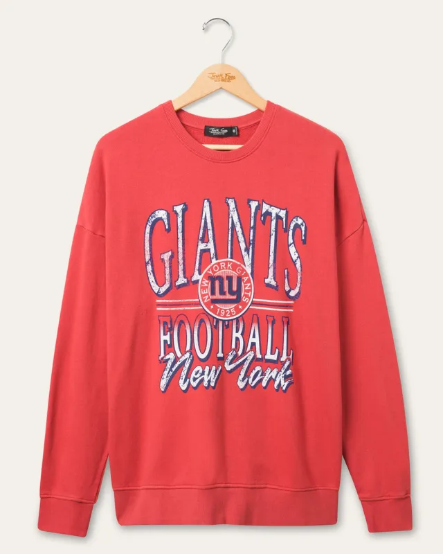 New York Giants Lateral Crew Fleece sold by Junk Food Clothing