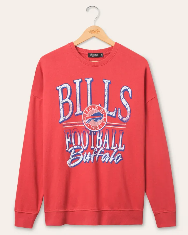 Buffalo Bills Lateral Crew Fleece sold by Junk Food Clothing