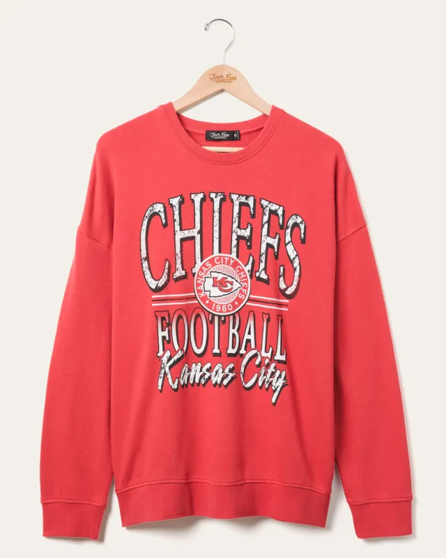 Kansas City Chiefs Lateral Crew Fleece sold by Junk Food Clothing