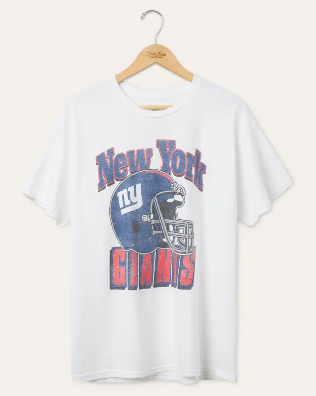 New York Giants Throwback Helmet Flea Market Tee sold by Junk Food Clothing