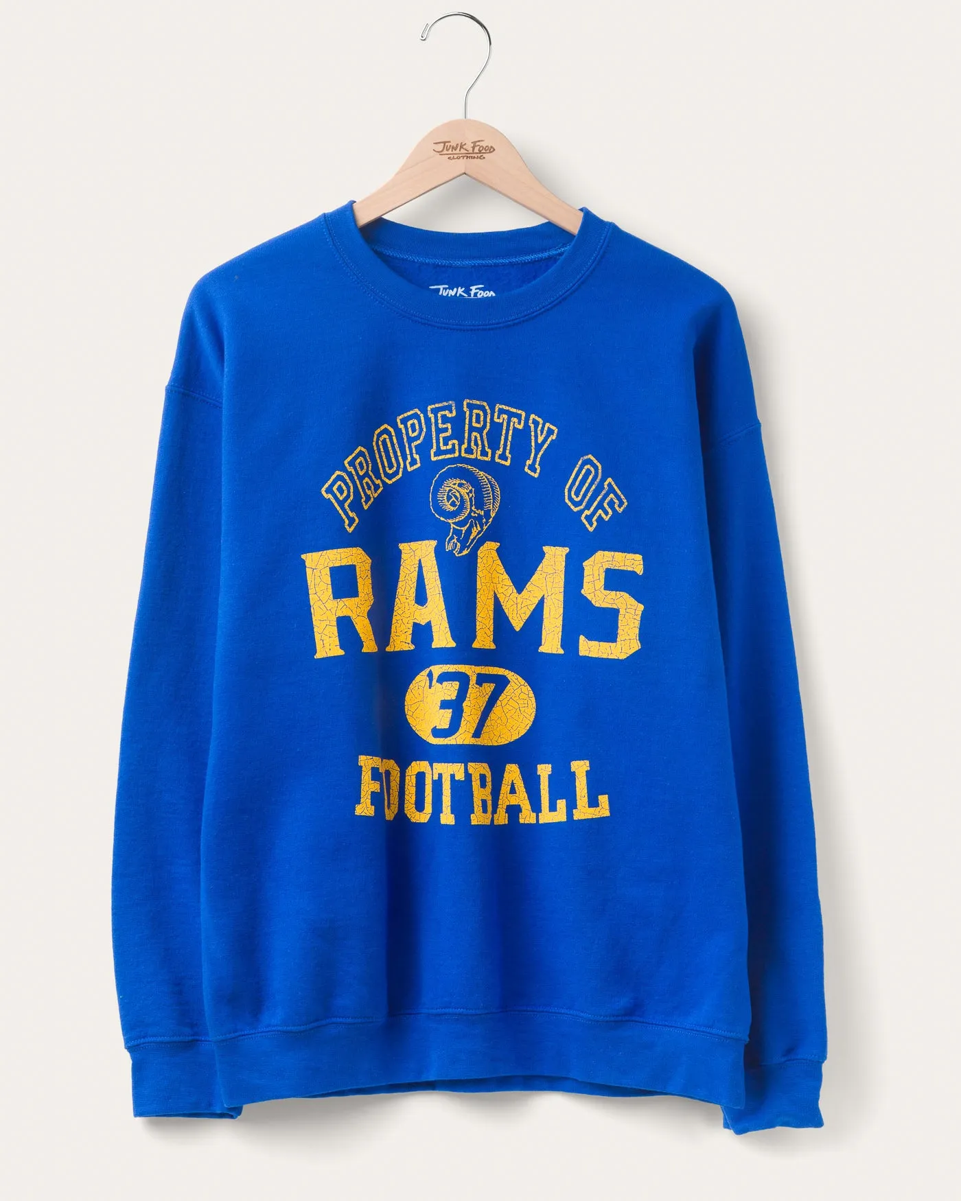 Los Angeles Rams Property Flea Market Crew Fleece sold by Junk Food Clothing